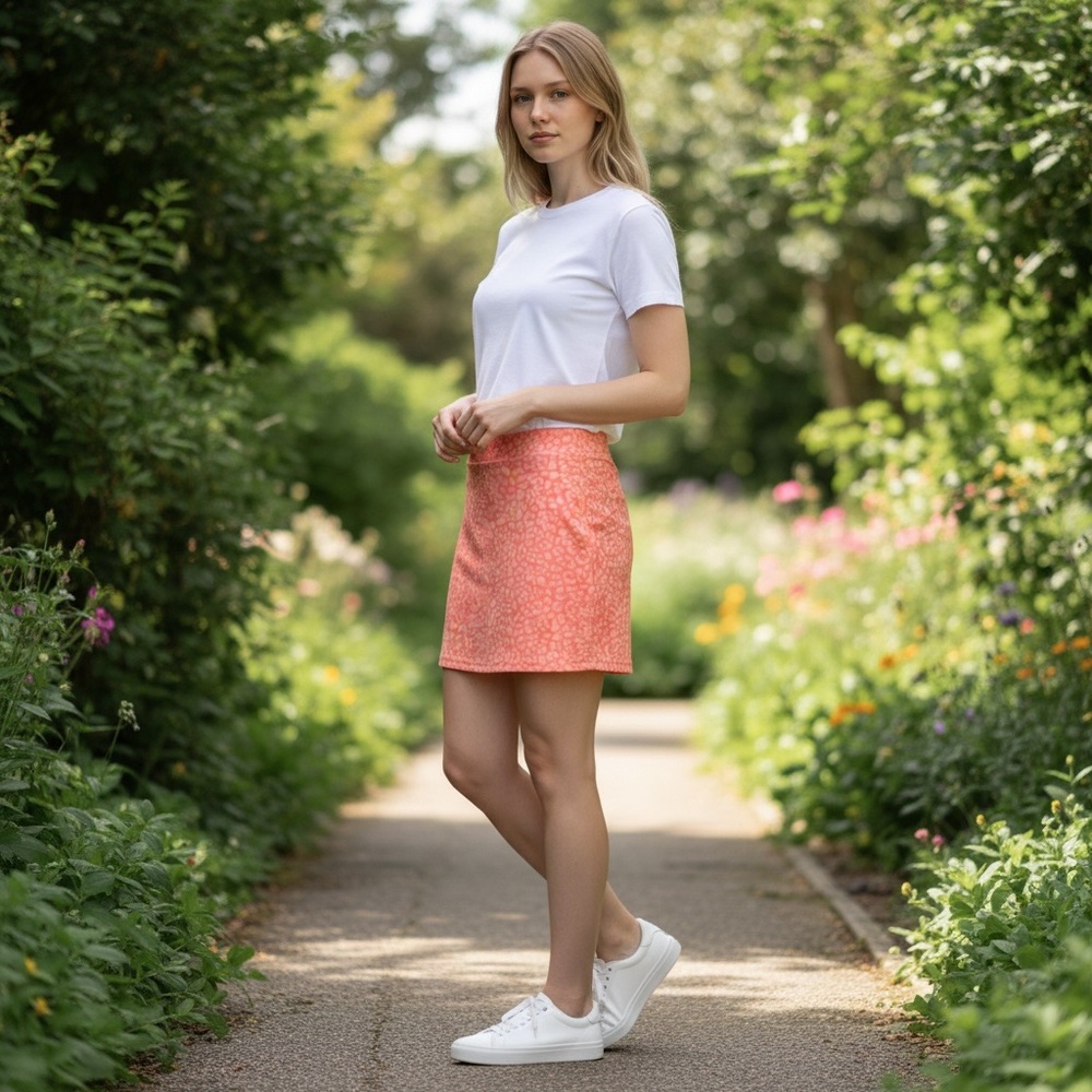 Pebble Beach Orange Skirt - Picture 3 of 8